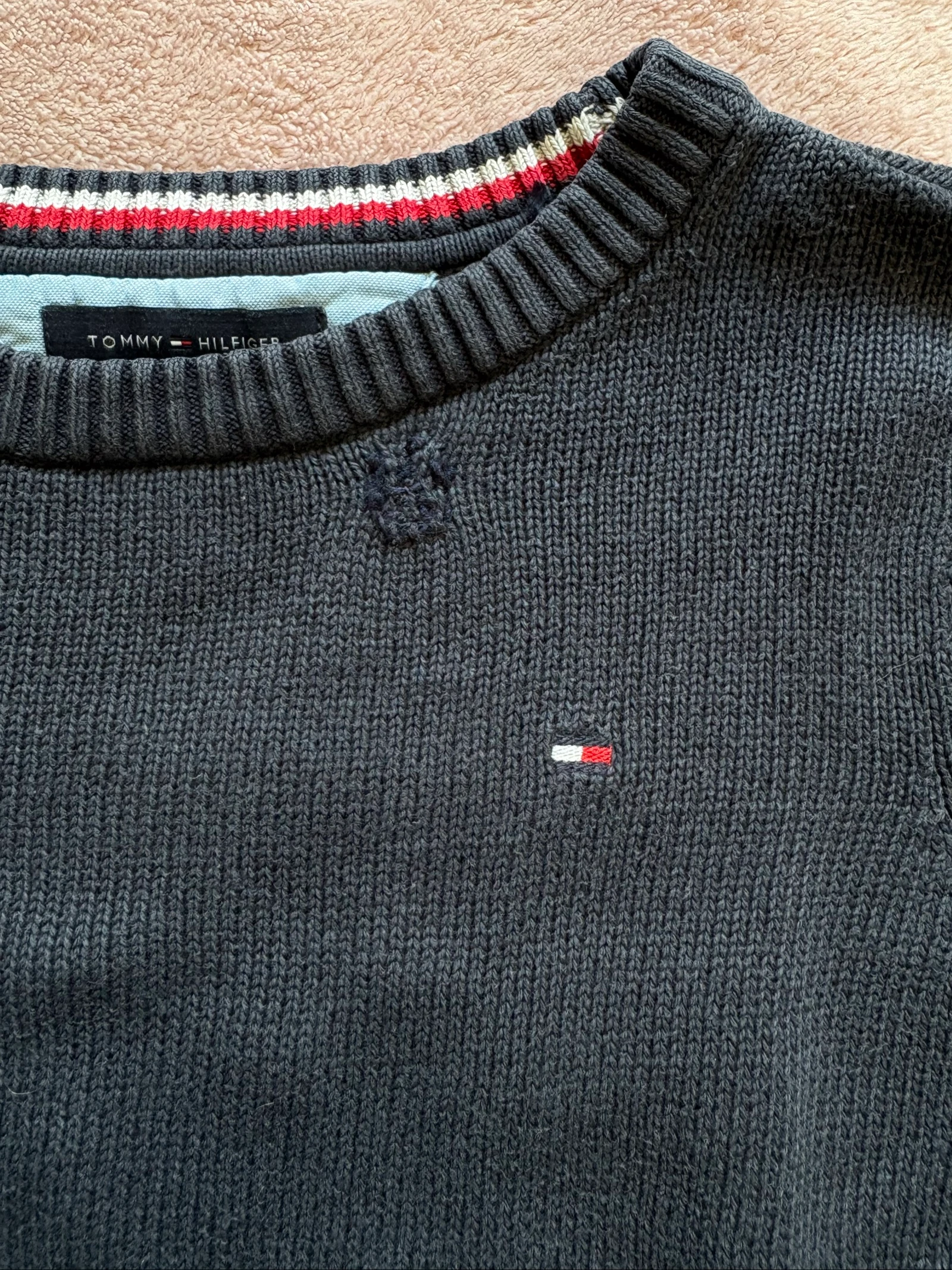 Jasje jongen 4/5 jaar marineblauw Tommy Hilfiger 100 % katoen – photo 2